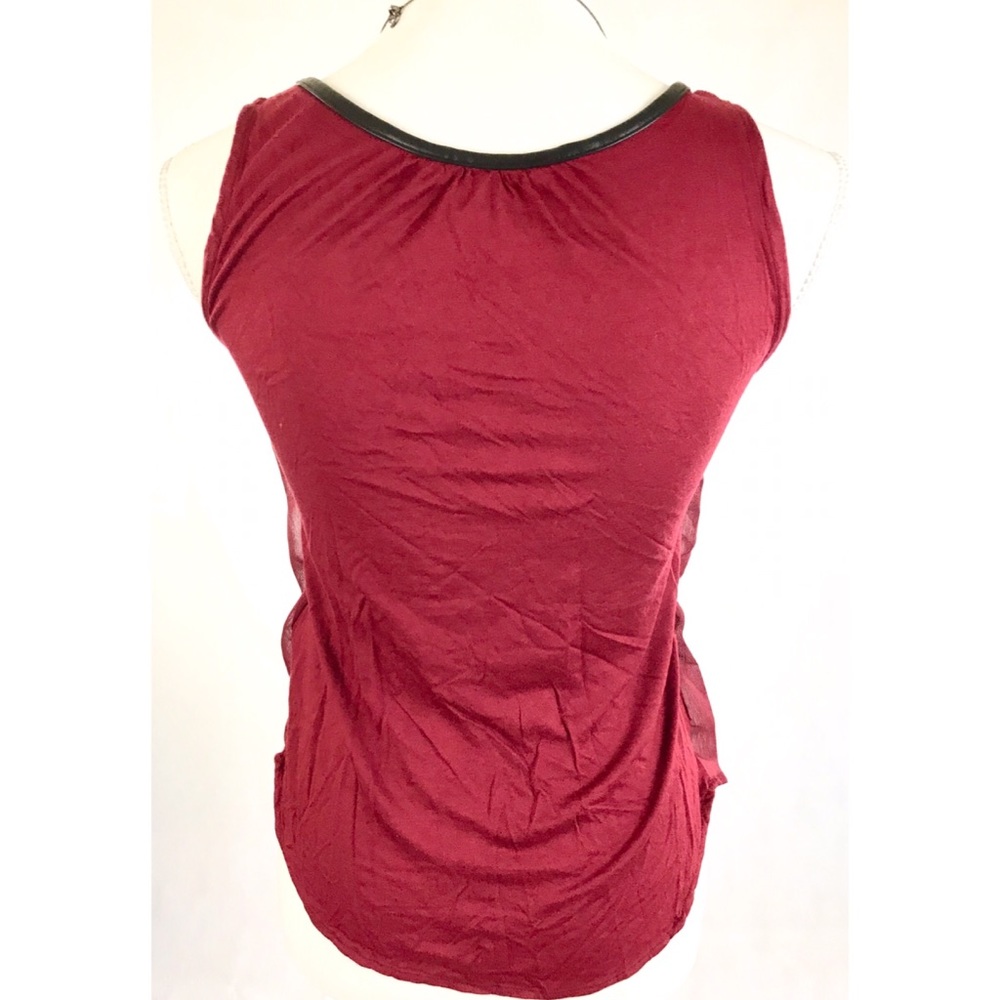 BANANA REPUBLIC Petite Burgundy Sleeveless… - Picture 4 of 5